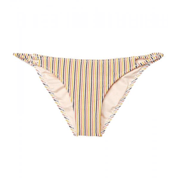 VOLCOM E'Ry Minute Hipster Damen gestreifte Bikini-Hose mit seitlichen Cut Outs Bademode O2212003 MLT Bunt