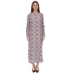 Aniston Damen Sommer-Kleid mit floralem Allover-Print Maxi-Kleid 28702063 Weiß/ Lila/Grün