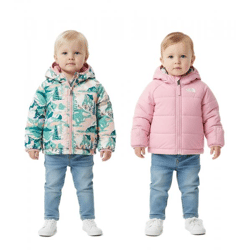 THE NORTH FACE Reversible Perrito Baby Isolations-Jacke mit Heatseeker Eco Wende-Jacke Mädchen Stepp-Jacke NF0A7QWOR6R0 Rosa/Bunt