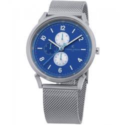 Pierre Cardin Herren Armband-Uhr mit Multi-Ziffernblatt und farblichen Akzenten analoge Quarz-Uhr mit Edelstahl-Armband 3ATM 44mm CPI.2064 