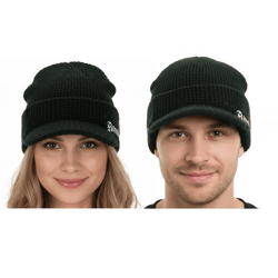 RAMONES Unisex Beanie mit Ramones-Logo und NY Punk Rock Schriftzug Schirm-Beanie Freizeit-Mütze Schwarz/Rosa/Weiß