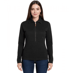 Salewa Damen Woll-Pullover Sella AM Wander-Pullover mit Reißverschluss Schwarz