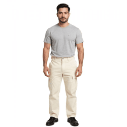 stylische Herren Cargo-Jeans 2 Pocket Style Freizeit-Hose mit vielen Taschen BR-8000-1000 Beige