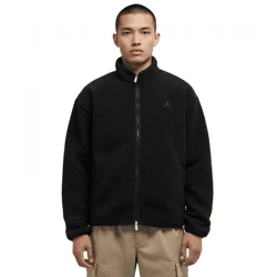 NIKE Jordan Flight Mountainside Herren Fleece-Jacke mit Stehkragen Fell-Jacke Übergangs-Jacke FV7448-010 Schwarz