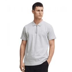 klassisches SOLID SDZakir Herren Poloshirt mit Reißverschluss Shirt 21301022-ME-1541011 Grau