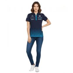 sportliches Williams Racing Formel 1 Motorsport Damen Polo-Shirt Team 2024 Fan-Artikel 701228997 001 Dunkelblau