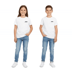 modisches Formula E Racing Division Kinder T-Shirt Kurzarm-Shirt Baumwoll-Shirt mit Karikaturdruck 160 g/m² 701226975 001 Weiß