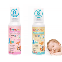 Brunoko Anti-Mücken-Spray für Babys schützt vor Mücken und Bettwanzen geeignet für Körper und Gesicht von Säuglingen Baby-Lotion 8 S