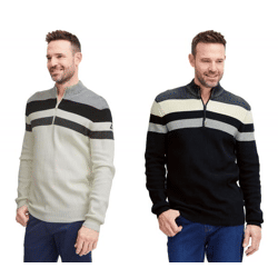 klassische FQ1924 FQKyle Herren Zip-Jacke mit Stehkragen Jacke 21900654 Schwarz oder Weiß