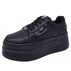 moderne Buffalo Damen Sneaker Schwarz