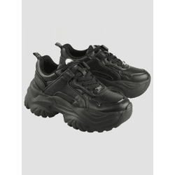 stylische Buffalo Damen Sneaker Schwarz