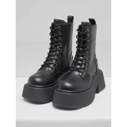 robuste Buffalo Damen Boots Schwarz