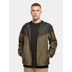 funktionale Build Your Brand Herren Jacke Kordelzug Reißverschluss 78 g/m² Khaki