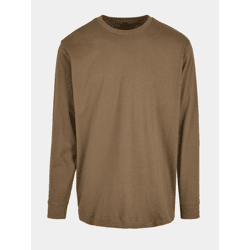 lässiges Build Your Brand Herren Sweatshirt Rippbündchen 200 g/m² mit Baumwolle Khaki