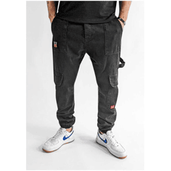 bequeme Dada Supreme Herren Jeans Reißverschluss Taschen mit Baumwolle Schwarz