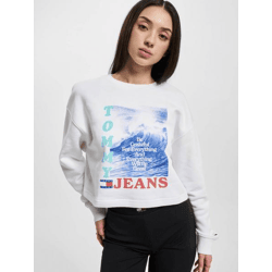 lässiges Tommy Jeans Damen Sweatshirt mit Baumwolle Weiß
