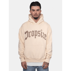 moderner Dropsize Herren Hoodie mit Baumwolle Beige