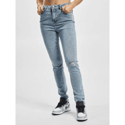 lässige Denim Project Damen Jeans Slim Fit Skinny Fit Blau
