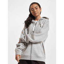 Modern adidas Women's Hoodie with Drawstring and Zipper, Cotton, Gray