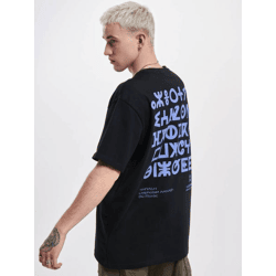 sportliches Gomorrha Du Maroc Herren T-Shirt 240 g/m² mit Baumwolle Schwarz