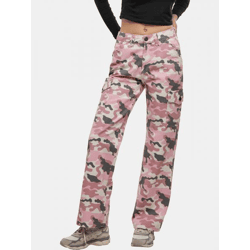bequeme DEF Damen Jeans Straight Fit mit Baumwolle Camouflage