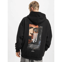 bequemer Mister Tee Herren Hoodie Kordelzug Rippbündchen 460 g/m² mit Baumwolle Schwarz