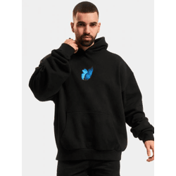 moderner Mister Tee Unisex Hoodie Kordelzug Rippbündchen 460 g/m² mit Baumwolle Schwarz