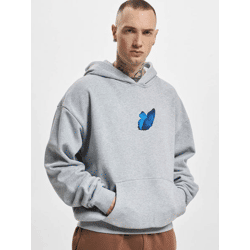 moderner Mister Tee Herren Hoodie Rippbündchen Kapuze 460 g/m² mit Baumwolle Grau