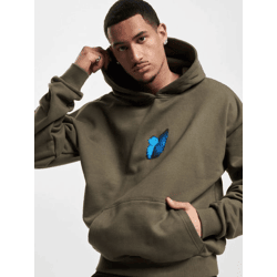 weicher Mister Tee Herren Hoodie große Kapuze Rippbündchen 460 g/m² mit Baumwolle Khaki