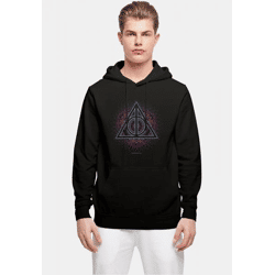 bequemer Absolute Cult Herren Hoodie Rippstrick Kapuze 270 g/m² Schwarz