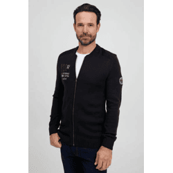 klassische FQ1924 FQErland Herren Zip-Jacke mit Stehkragen Jacke 21900122-ME-193911 Schwarz