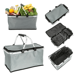 Basket, gray, foldable, max. load 12 kg