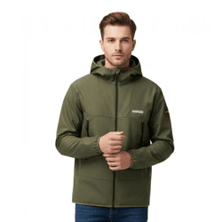 NAPAPIJRI A-Biois atmungsaktive Softshell-Jacke Herren Übergangs-Jacke mit Kapuze NP0A88TNG0A1 Khaki-Grün