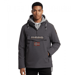 NAPAPIJRI Rainforest Pocket 2 Water-Repellent Anorak Jacket, Winter Jacket NP0A4GMDH981 Dark Gray