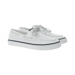 SPERRY Bahama 2.0 Canvas Boots-Schuhe nachhaltige Damen Freizeit-Schuhe mit Memory-Schaum Sohle STS88709 Weiß