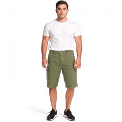 U.S. POLO ASSN. Herren Freizeit-Cargo Shorts leichte Freizeit-Shorts mit U.S. Polo Stickerei kurze Hose 143 68147 52661 149 Khaki