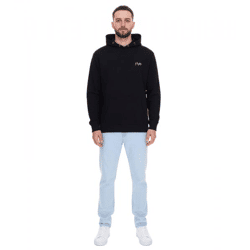 PLAYBOY Herren Baumwoll-Pullover Langarm-Shirt mit Kapuze Hoodie Schwarz