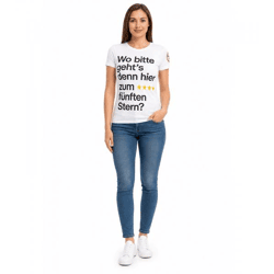 Damen ebay Fußball-Fan-Shirt Baumwoll-Rundhals-Shirt mit Rückennummer DFB Deutschland-Shirt Jubelsommer 900418 Weiß