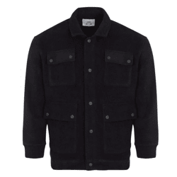 Sixth June Damen schlichte Fleece-Jacke Übergangs-Jacke 12065 Schwarz