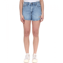 LEVI´S 80s Mom Damen Shorts im Destroyed-Look Baumwoll-Hose Denim kurze Hose A46950001 Blau