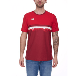 Outfitter OCEAN FABRICS TAHI Herren nachhaltiges Training-Shirt mit Mesh-Einsätzen Fitness-Shirt Kurzarm-Shirt OUT-M-1021-OTW-34 Rot