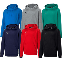 PUMA teamGOAL 23 Casuals Kinder Hoody mit Kängurutasche Kapuzen-Pullover für Jugendliche Jungen & Mädchen 656711 Rot, Schwarz, Grün, Na
