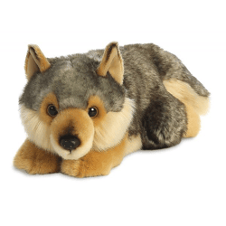 MiYoni Wolf liegend Plüschtier ca. 28 cm - Plüschfigur