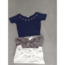 Damen Kurzshirt Nieten