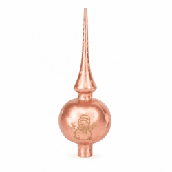 Deco Heitmann Weihnachtsbaumspitze aus Glas, altrosa/goldfarben, 28 cm
