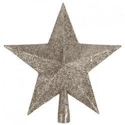 Weihnachtsbaumspieß Stern champagnerfarben 22 cm