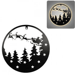 Svenska Living Wandleuchte LED auf Batterie schwarz 35 cm