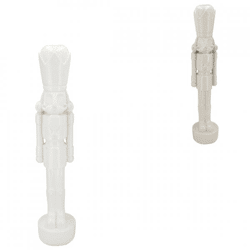 Statue Nussknacker weiß/creme 24 cm 2 Stück sortiert