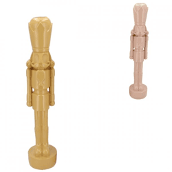 Statue nutcracker ochre/pink 36 cm 2 assorted