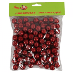 Christmas decoration glitter ball red 1,5 cm